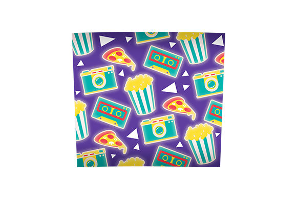 90s Neon Burst Tumbler Wrap: Crafts & Cups Amp