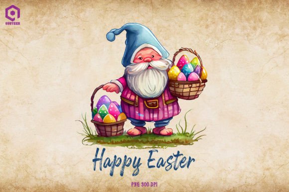 Easter Gnome with Easter Egg Sublimation Graphics