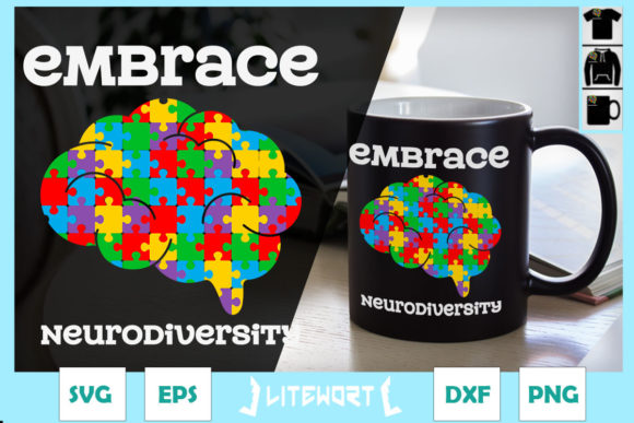 Embrace Neurodiversity Autism Awareness Graphics