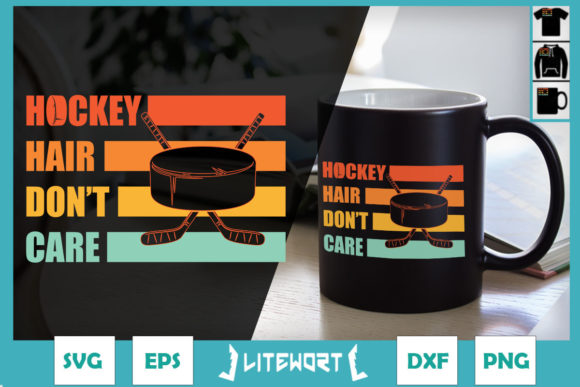 Hockey Hair Don’t Care Graphics for Crafts