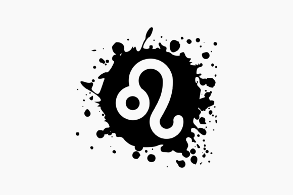 Leo Zodiac Sign Splat Ink: A Designer’s Tool for Crafts & Graphics