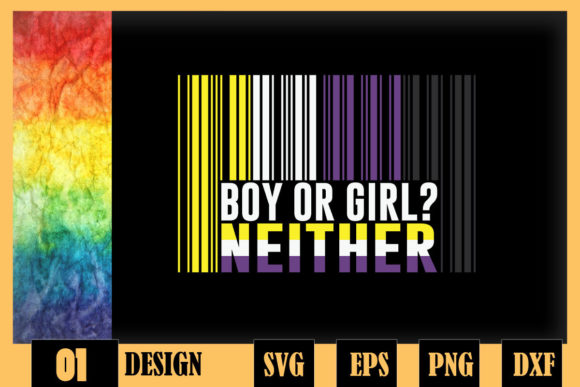 LGBT Pride Boy or Girl Neither Graphics for Crafts
