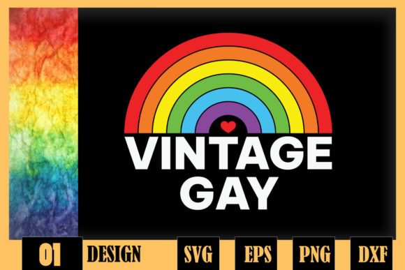 LGBT Pride Month Vintage Gay Graphics for Crafts