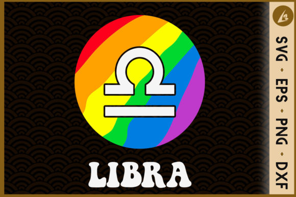 Libra LGBT Pride Zodiac Graphics for Crafts & Design