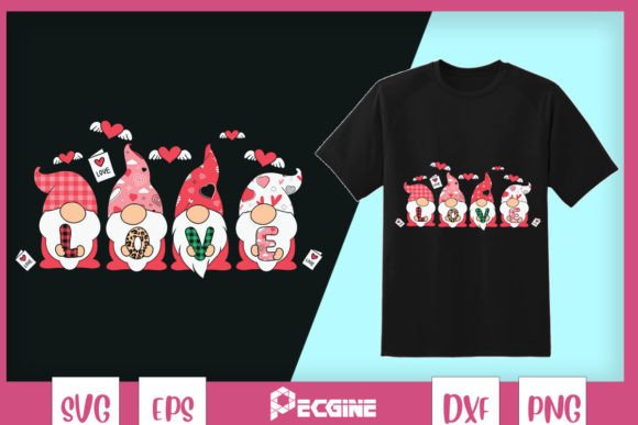 LOVE Gnomes Valentine’s Day Graphics for Crafts