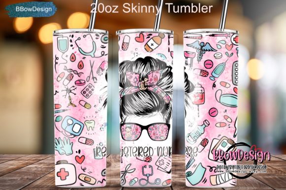 Registered Nurse Life Graphics for Tumbler Wraps
