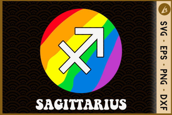 Sagittarius LGBT Pride Zodiac Graphics & Crafts
