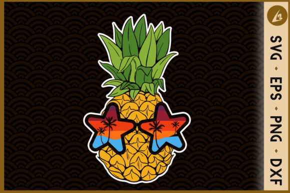 Sunglasses Pineapple Summer Vacation Graphics for Crafts