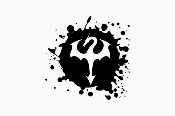 Tribal Dragon Splat Ink: Graphics for Crafts-Driven Branding