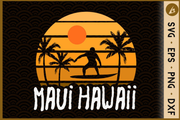 Vintage Maui Hawaii Graphics for Crafts